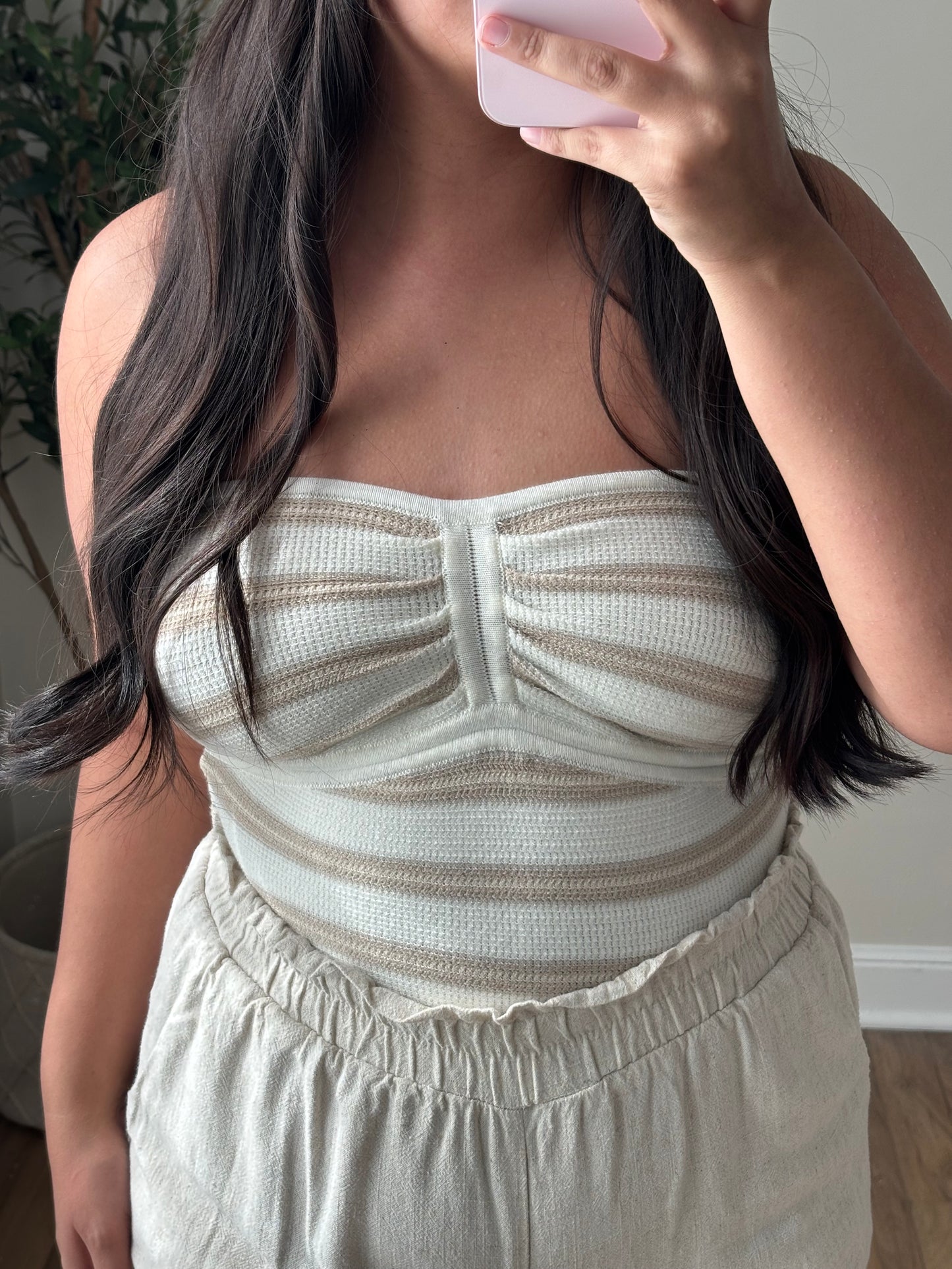 STRIPED IN STILLNESS TOP