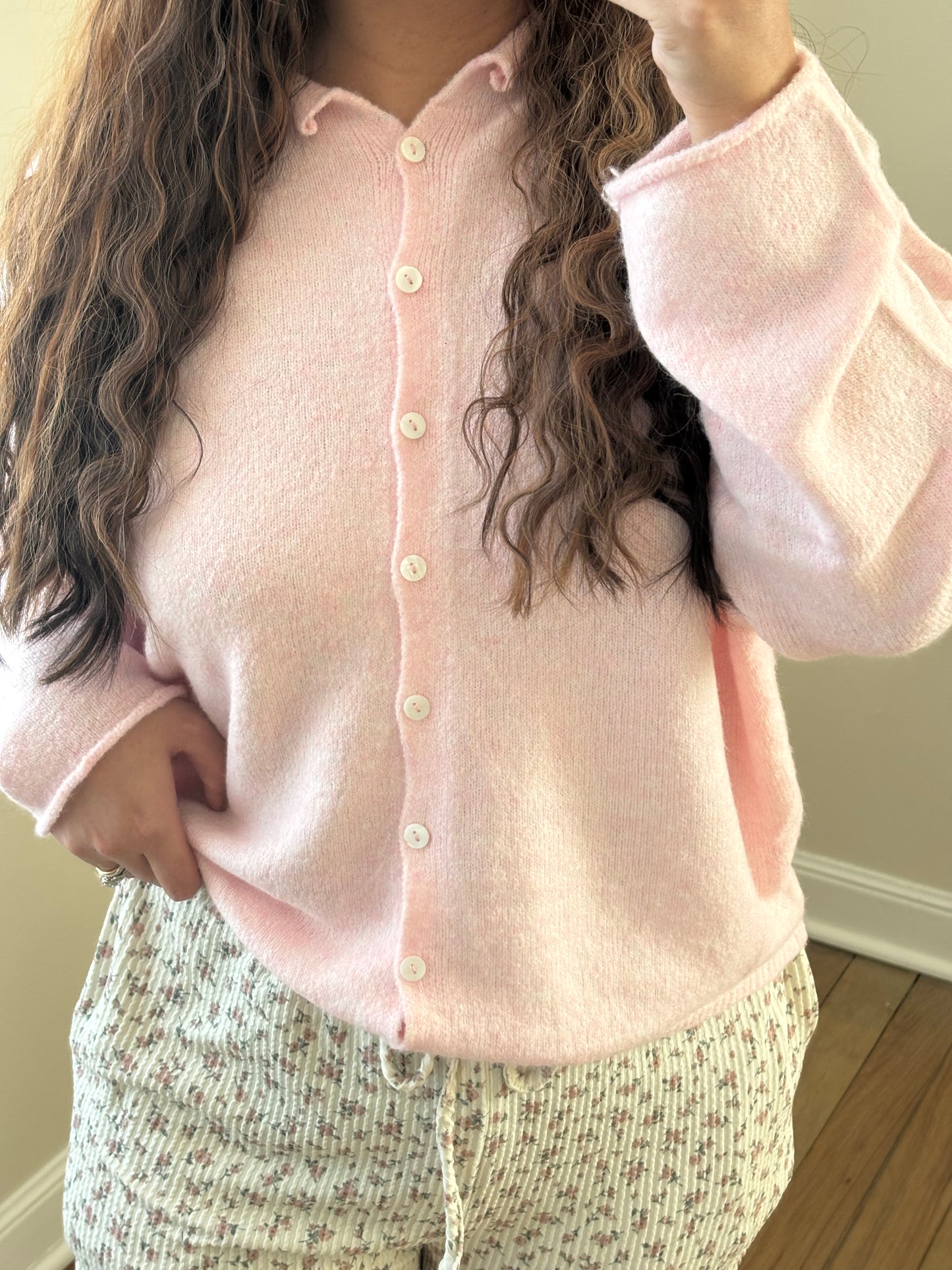 PINK STRAWBERRY CARDIGAN