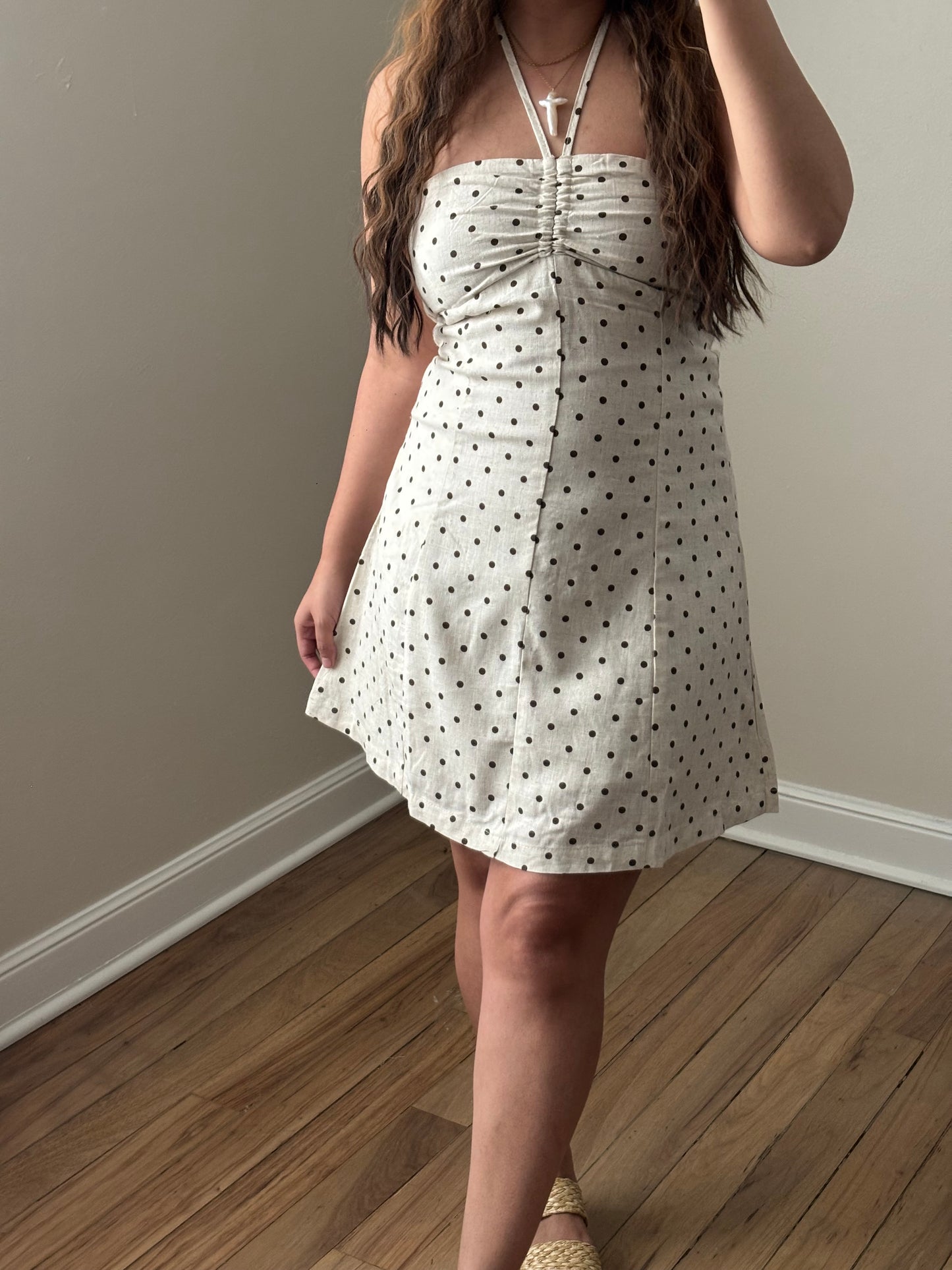 POLKADOT HALTER DRESS