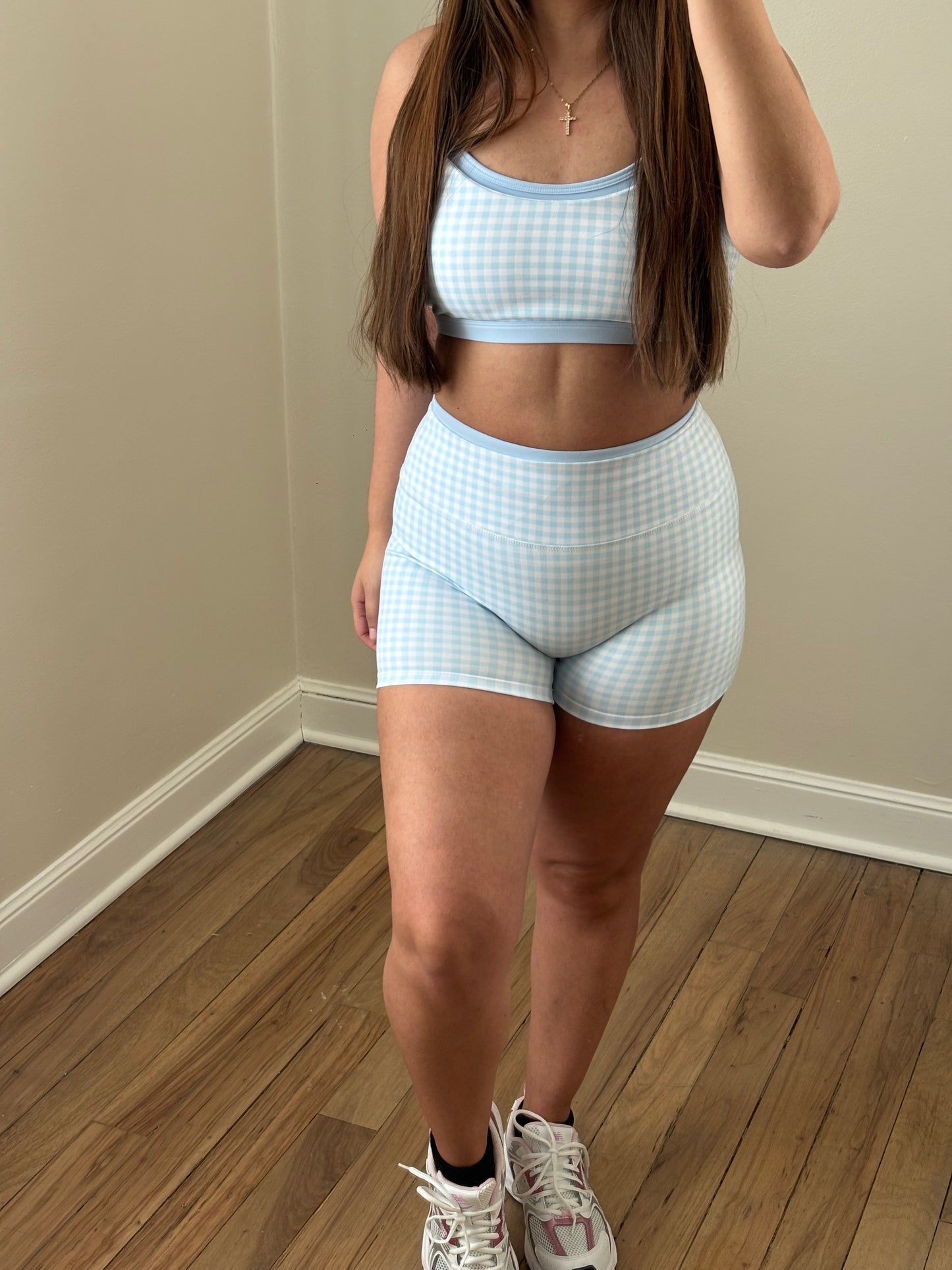 BLUE GINGHAM SET