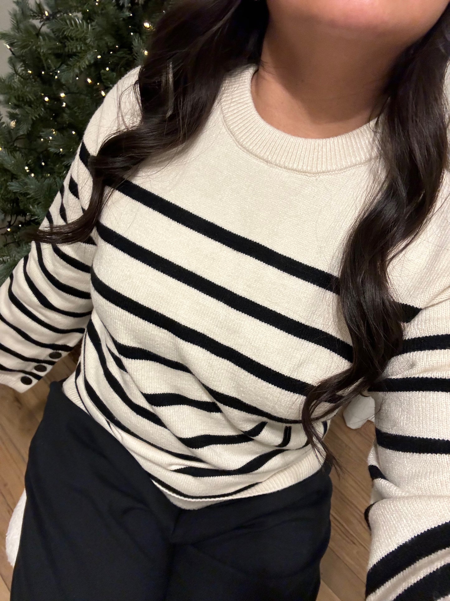 Striped Knit Sweater