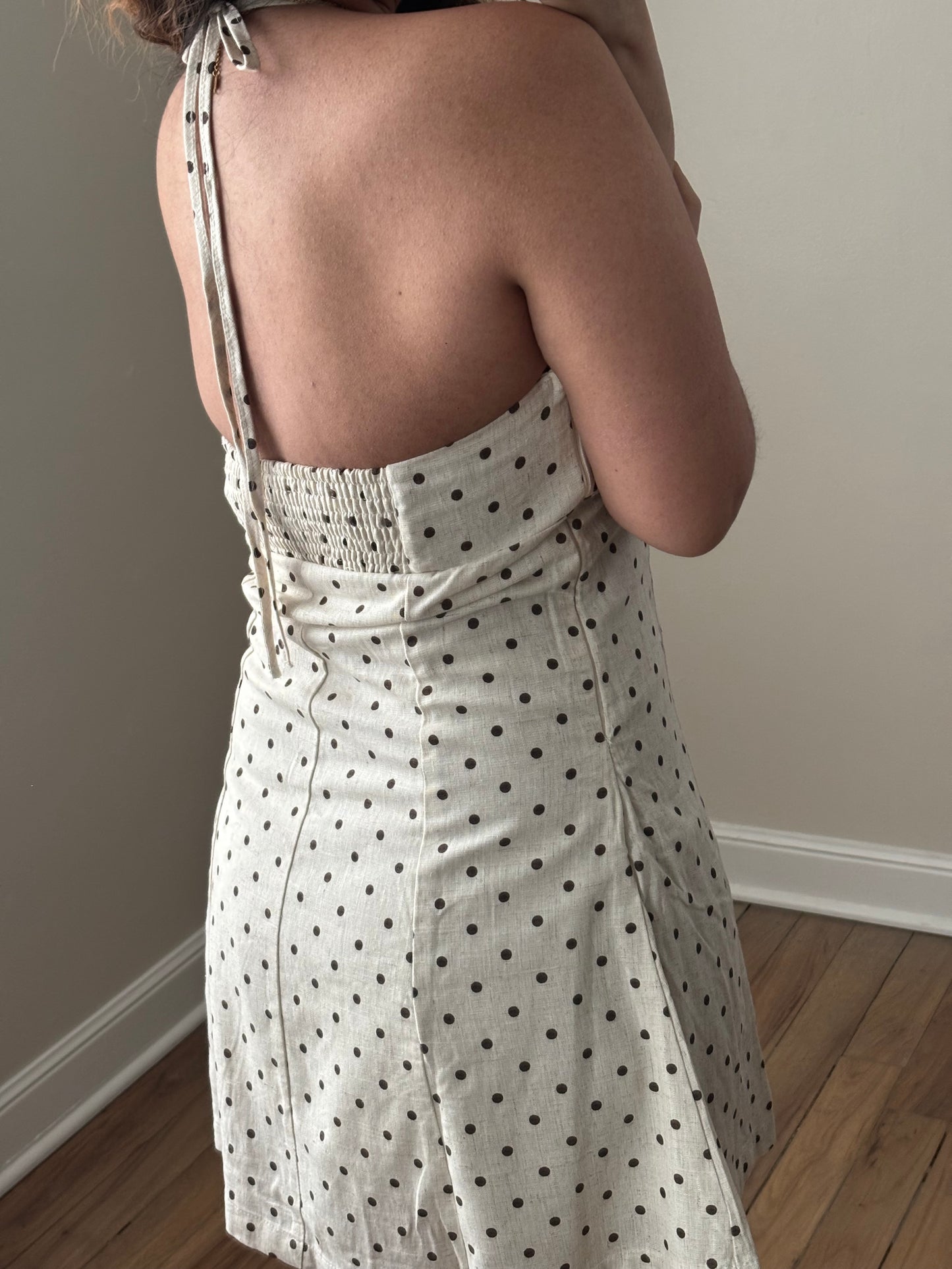 POLKADOT HALTER DRESS