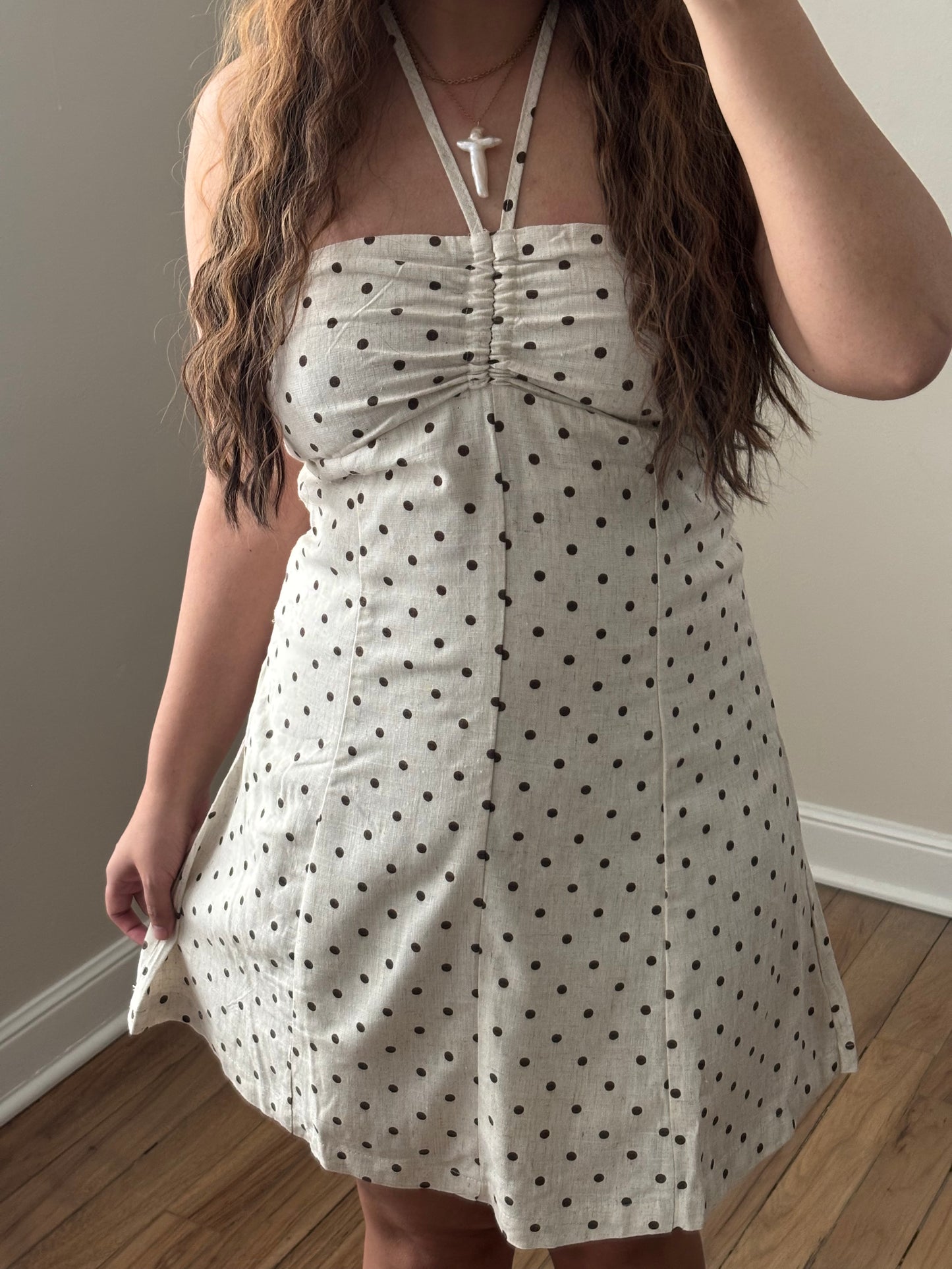 POLKADOT HALTER DRESS