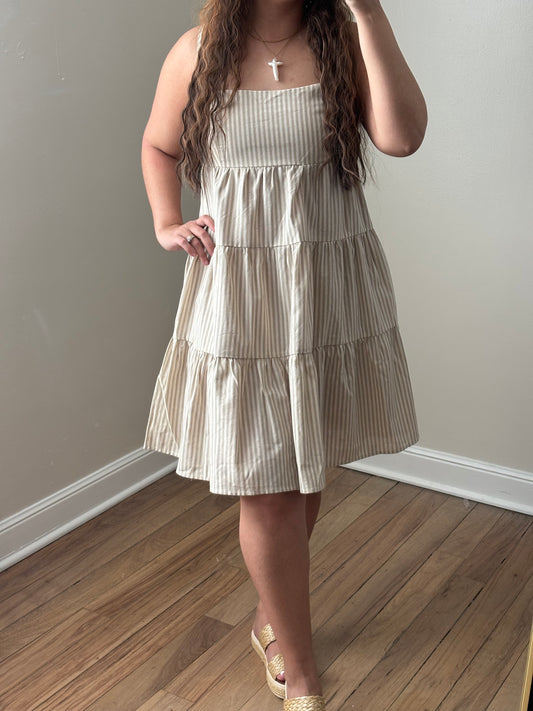 STRIPED BABYDOLL DRESS