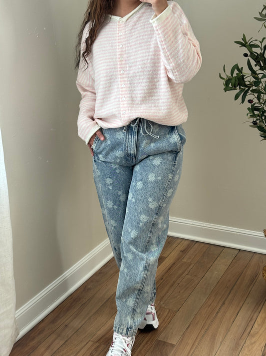 PINK LEMONADE STRIPE CARDIGAN