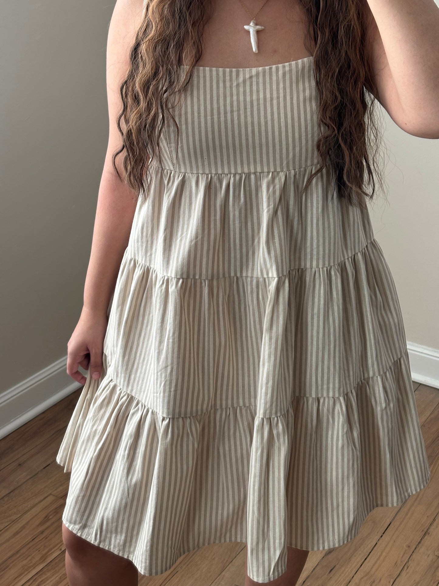 STRIPED BABYDOLL DRESS