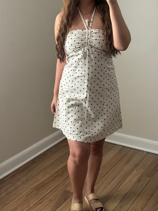 POLKADOT HALTER DRESS