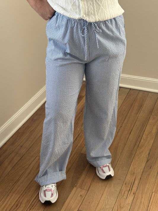 OCEAN LINE STRIPE PANTS